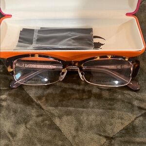 kate spade Tortoise and Pink Rectangular Eyeglasses